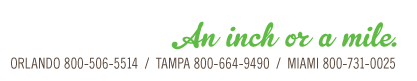 Locations in Orlando, Tampa, and Miami
