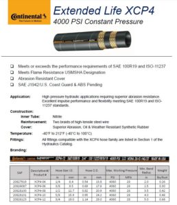 ContiTech XCP4 Spec Sheet