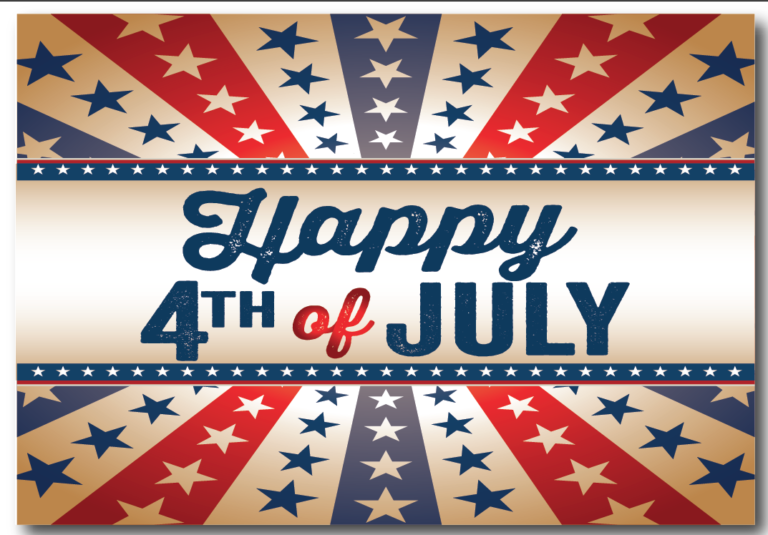 Closed in observance of independence day