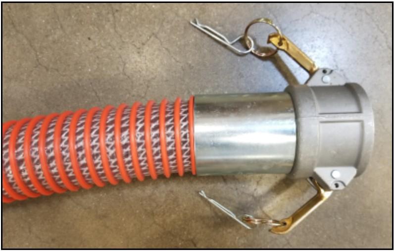 Orange & Clear Kanaline Style Fabric Reinforced Suction Hose with